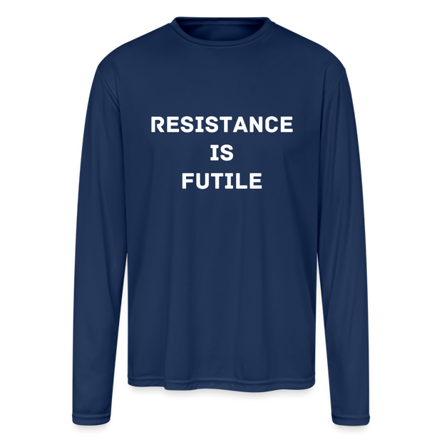 Men's Moisture Wicking Performance Long Sleeve T-Shirt - navy