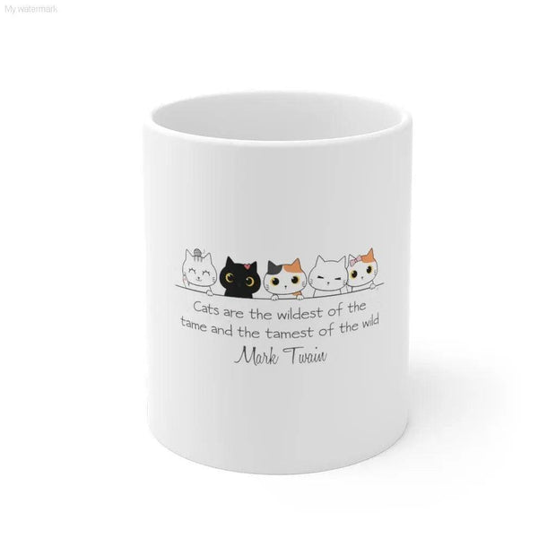 Mark Twain Cat Ceramic Mug - RGMJ Brands 